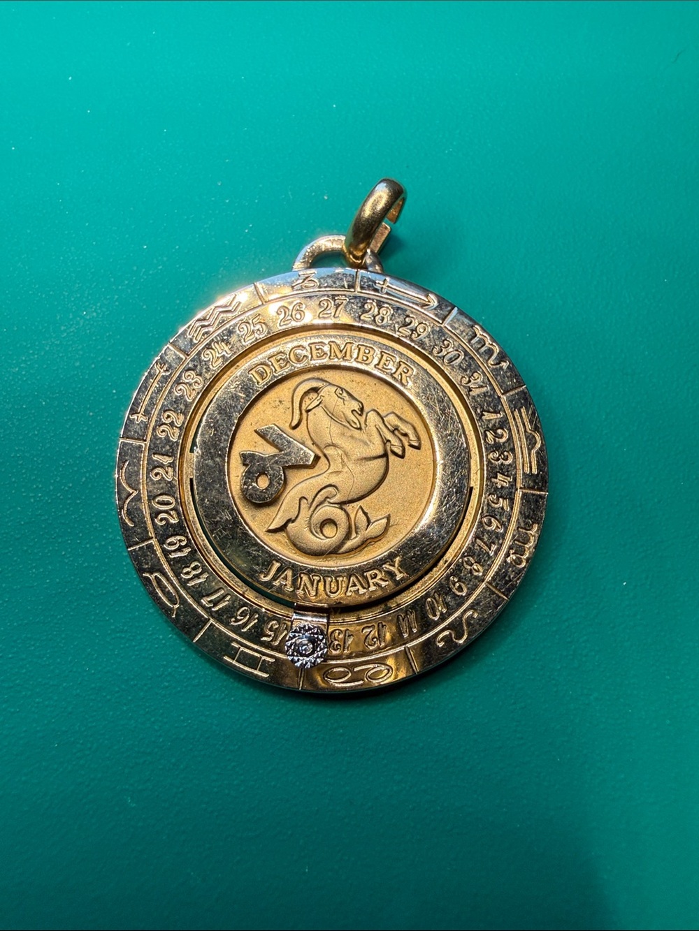 Pierre Cardin Zodiac Capricorn Pendant Necklace - Gold Tone